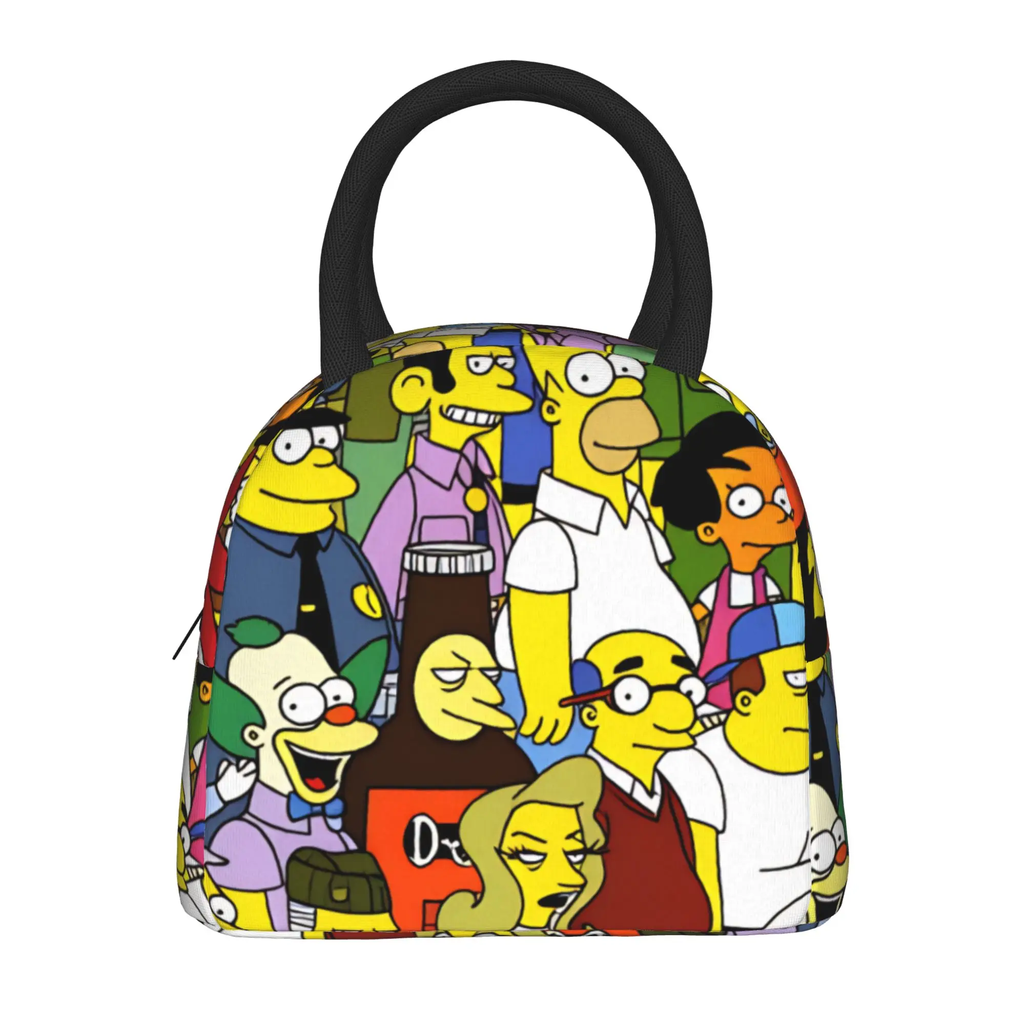 

Сумка для обеда с персонажами мультфильма S-Simpsons, школьная сумка для обеда, сумка для обеда для женщин, повседневная сумка с принтом, сумка для еды, портативная сумка-холодильник