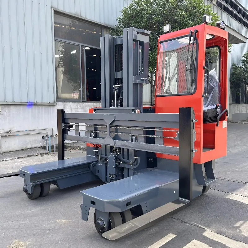 Multi-directional Electric Forklift 3.5Ton 4Ton 5Ton Full Way Side Loader Reach Stacker With Cabin For Long Cargo Handling