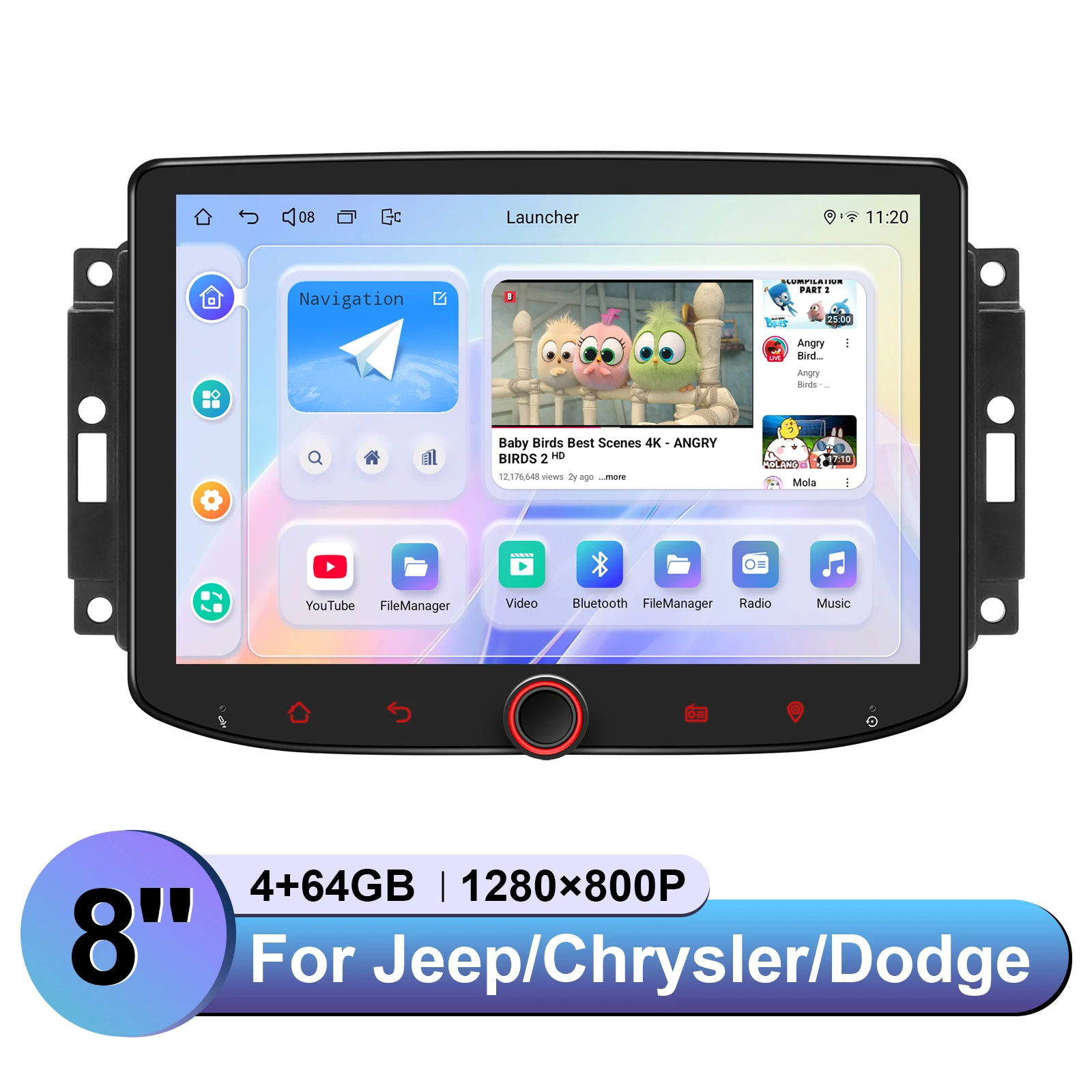 

JOYING 8 ''автомобильный мультимедийный плеер стерео беспроводной CarPlay и Android Auto для DODGE Avenger/Caliber/Challenger/Grand Caravan