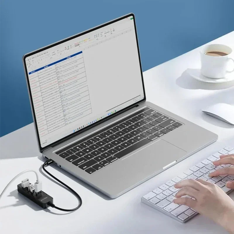 Adattatore splitter USB 3.0 Hub 2.0 4 in 1 Dock di espansione tipo C Trasferimento ad alta velocità Espansore multiplo Splitter USB C per PC portatile
