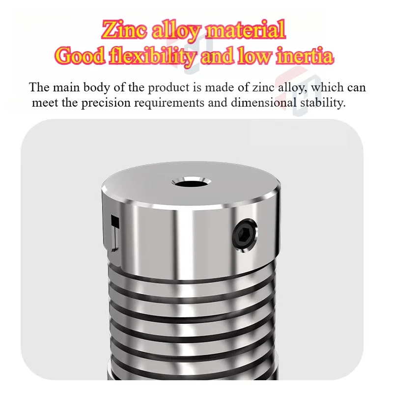 D16L25 Spring Coupling 4/5/6/8/10MM Small Motor Elastic Stepper Motor Flexible Thread Eccentric Angle Durable Encoder Coupling