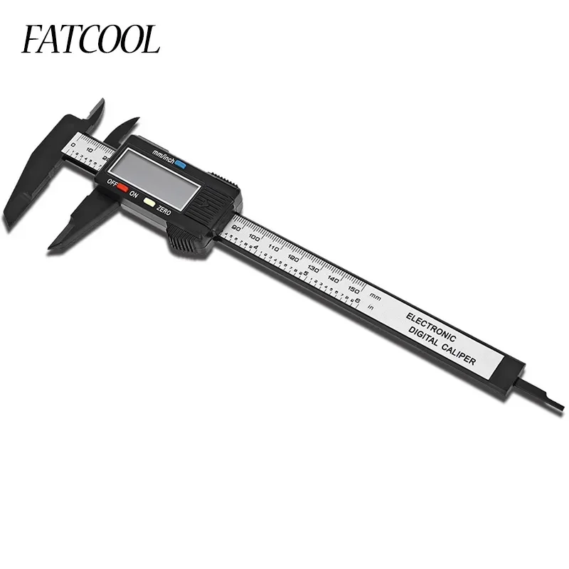 Digital Vernier Calipers measure 150mm 6inch LCD Electronic Carbon Fiber Gauge height measuring instruments micrometer
