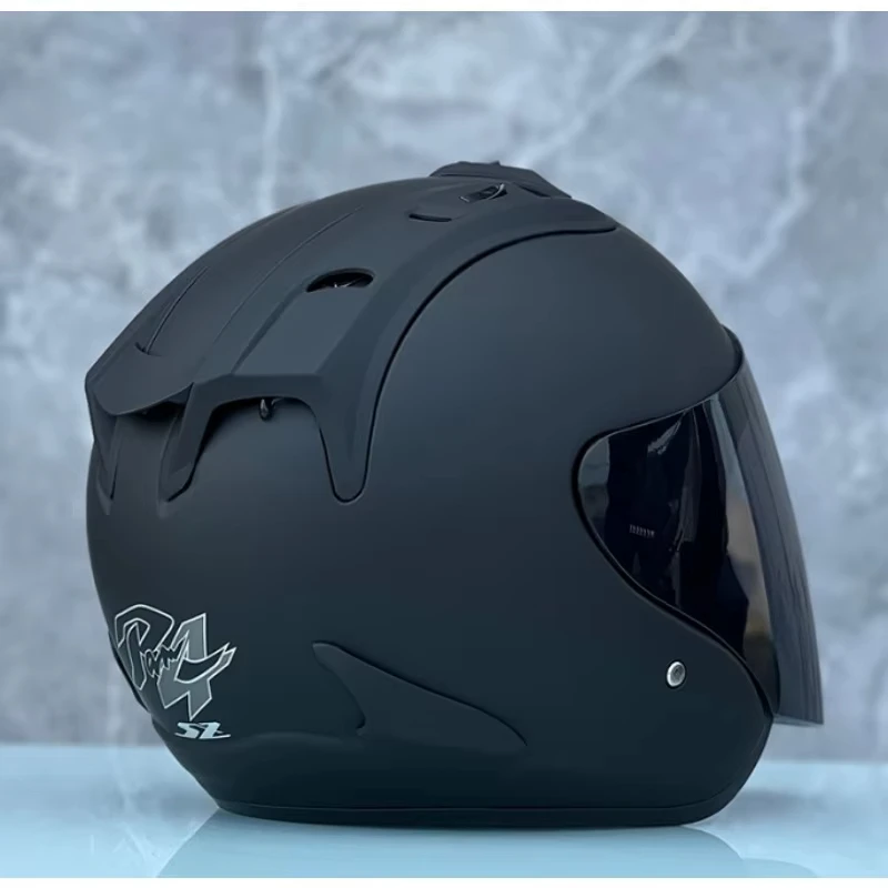 Ram4 Matte Black Half Helmet Men and Women Motorcycle Off-Road Summer Helmet Downhill Racing Mountain Cross Casco Capacete
