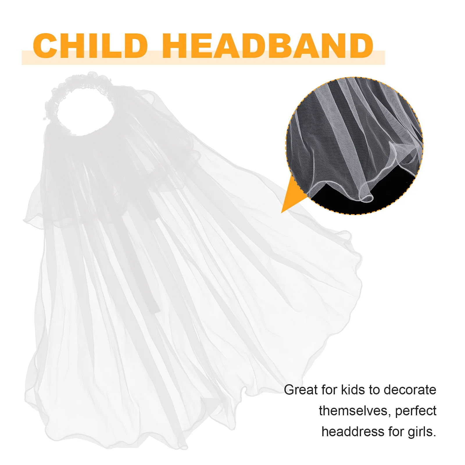 

1Pcs Elegant Flower Veil Headband Garland Bridal Wedding Headdress Hair Accessory Party Crown Veil Flower Headband