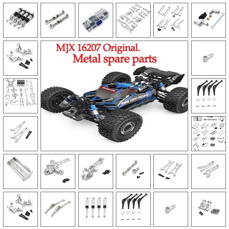 MJX 1/16 16207 M162 RC Remote Control Car Metal Parts Swing Arm Steering Cup Rear Wheel Seat Vulnerable Set  Car Accessories