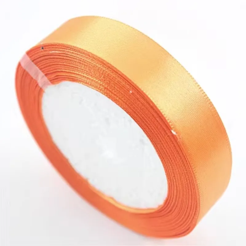 22meters/roll (6/10/15/20/25/40/50mm) Orange yellow Ribbon For Wedding Christmas Decoration DIY Bows For Crafts Gift Wrapping