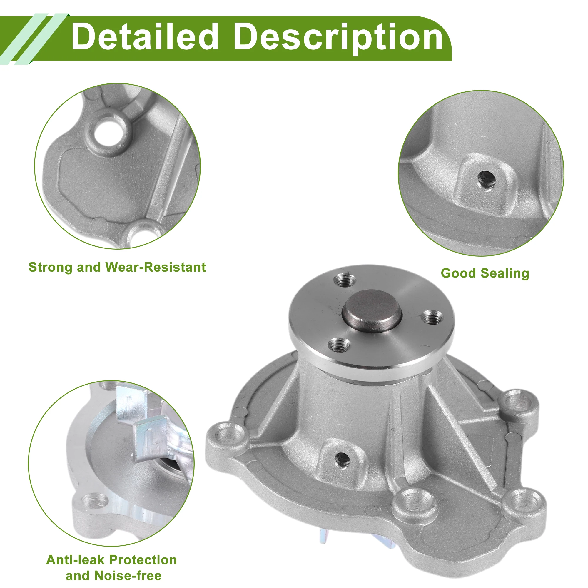 UXCELL Engine Water Pump for Nissan Micra 1992-2003 No.2101099B00 Cooling Water Pump