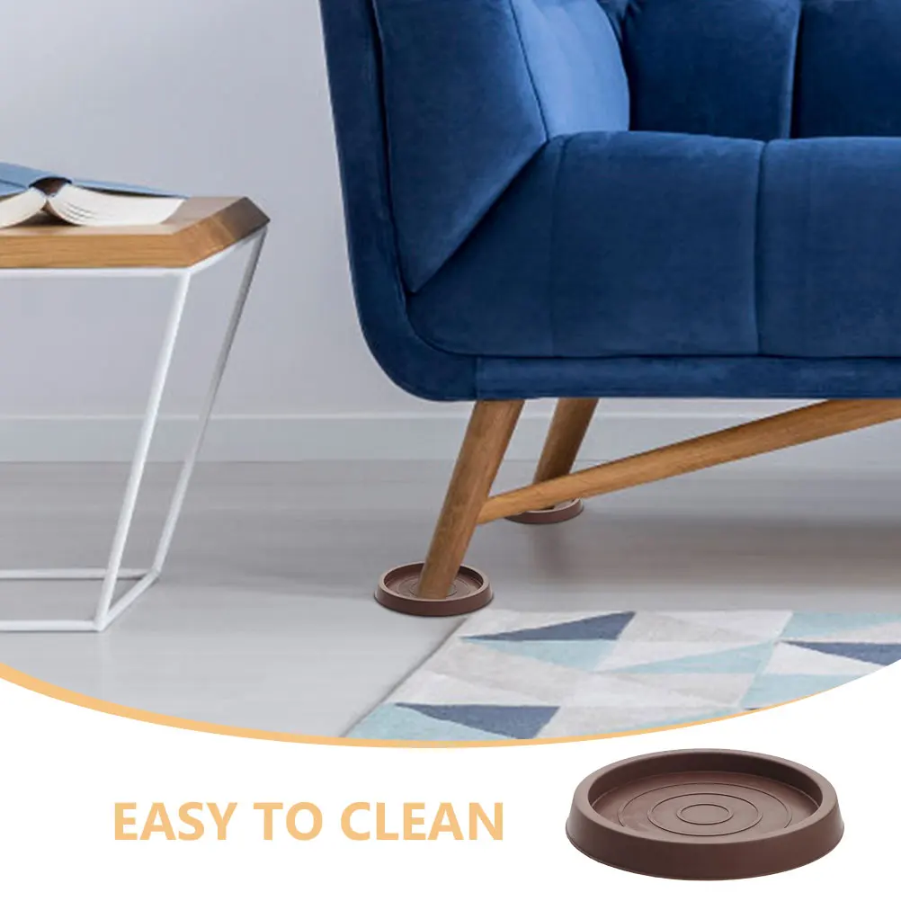 

8Pcs Rubber Furniture Leg Pads Chair Caster Cups Floor Protectors Anti-Scratch Shock Absorption Chair Feet Covers for Hardwood