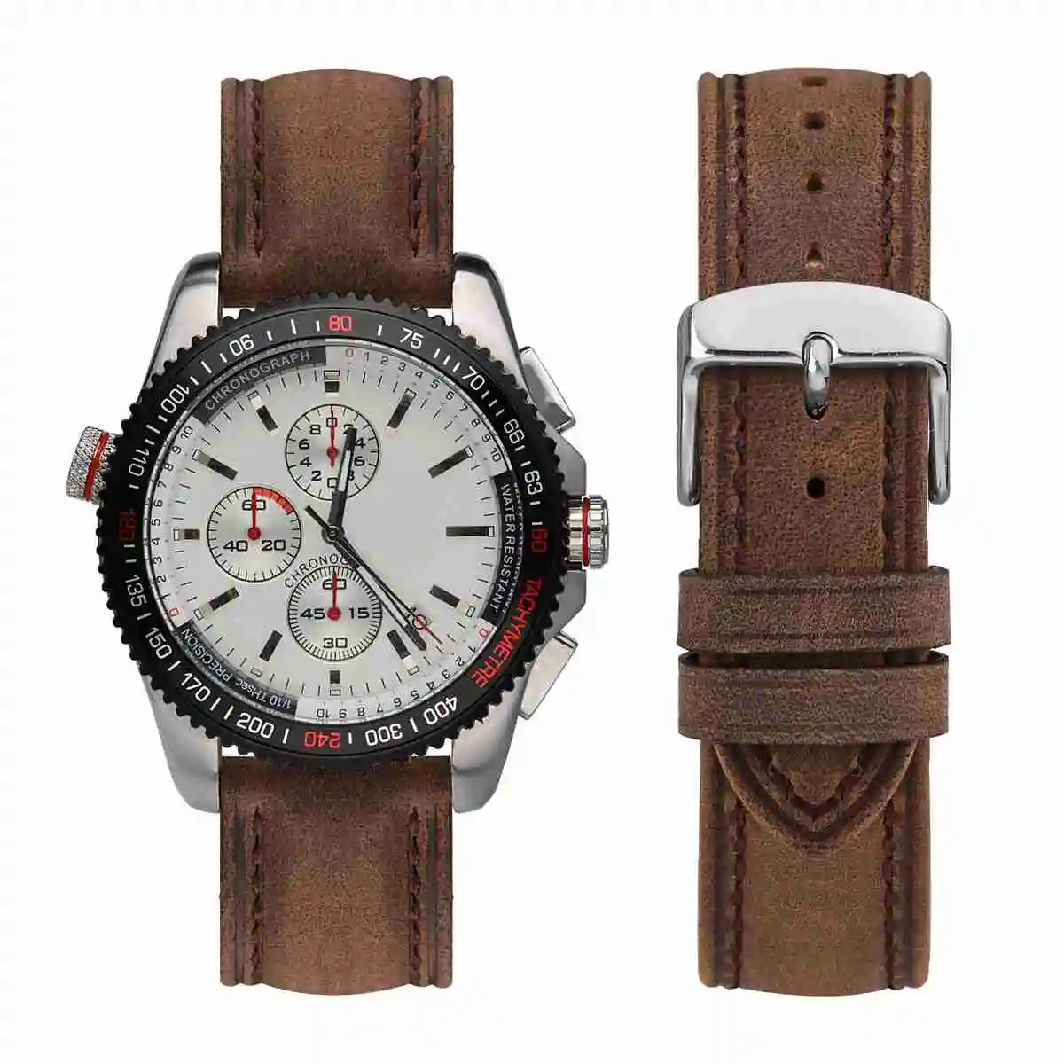 WOCCI Vintage Cowhide Watch Bands,Crack Design,18mm 19mm 20mm 21mm 22mm,for Huawei Honor Samsung Citizen