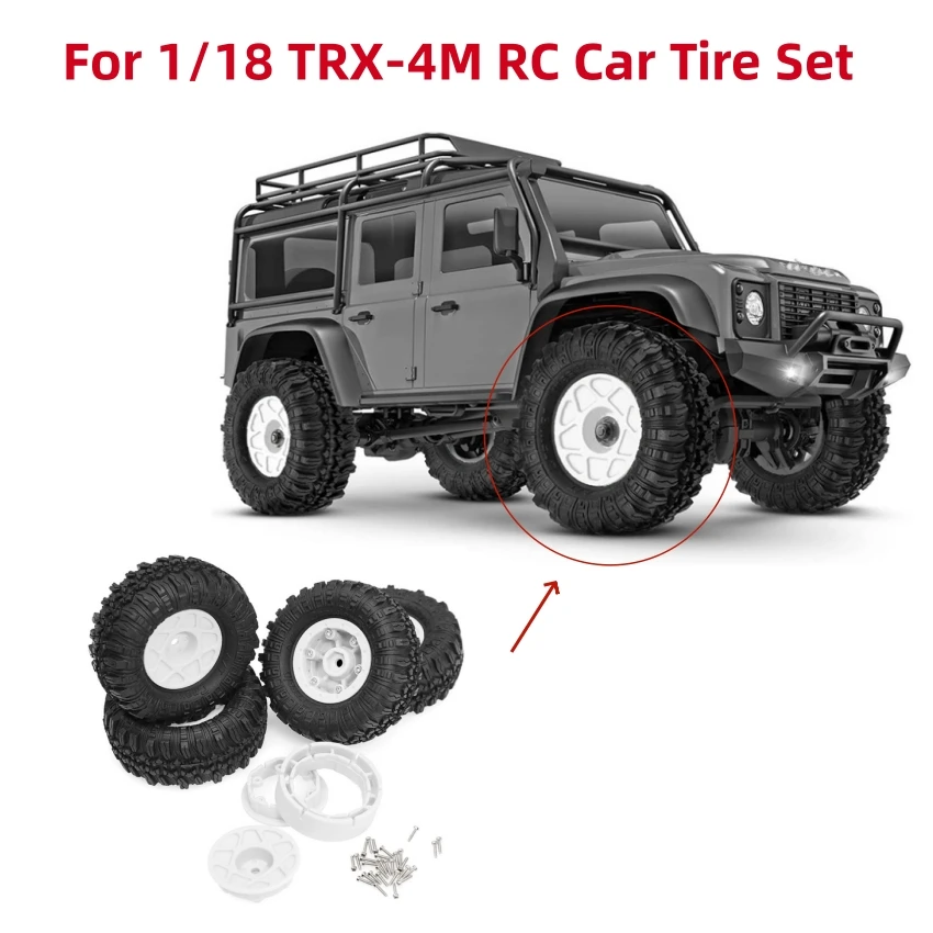 

For 1/18 TRX-4M RC Car Tire Set R268 Toy Accessories