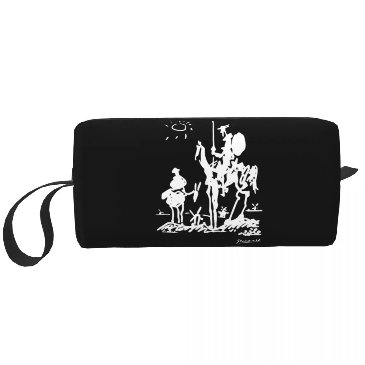 Fashion Pablo Picasso Don Quixote Travel Toiletry Bag for Women Spanish Artist Makeup Cosmetic Organizer Beauty Storage Dopp Kit