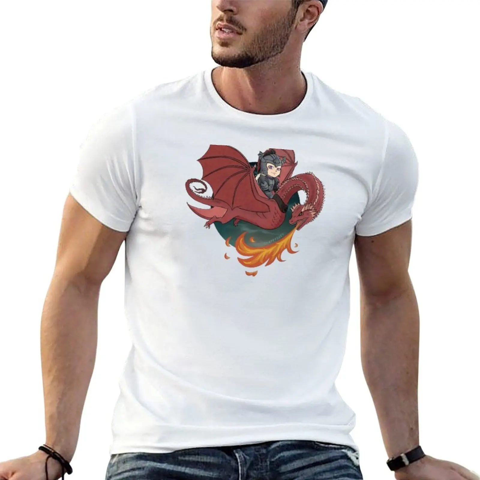 Daemon and Caraxes T-Shirt Active Sports Short Sleeve Cotton Shirt