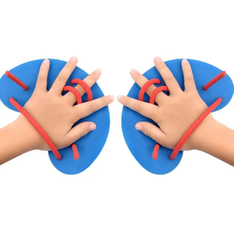 

1 Pair Swimming Training Paddles Swim Hand Paddles Snorkeling Diving Gloves Fin Flipper Sports Silicone Palm Adjustable Straps