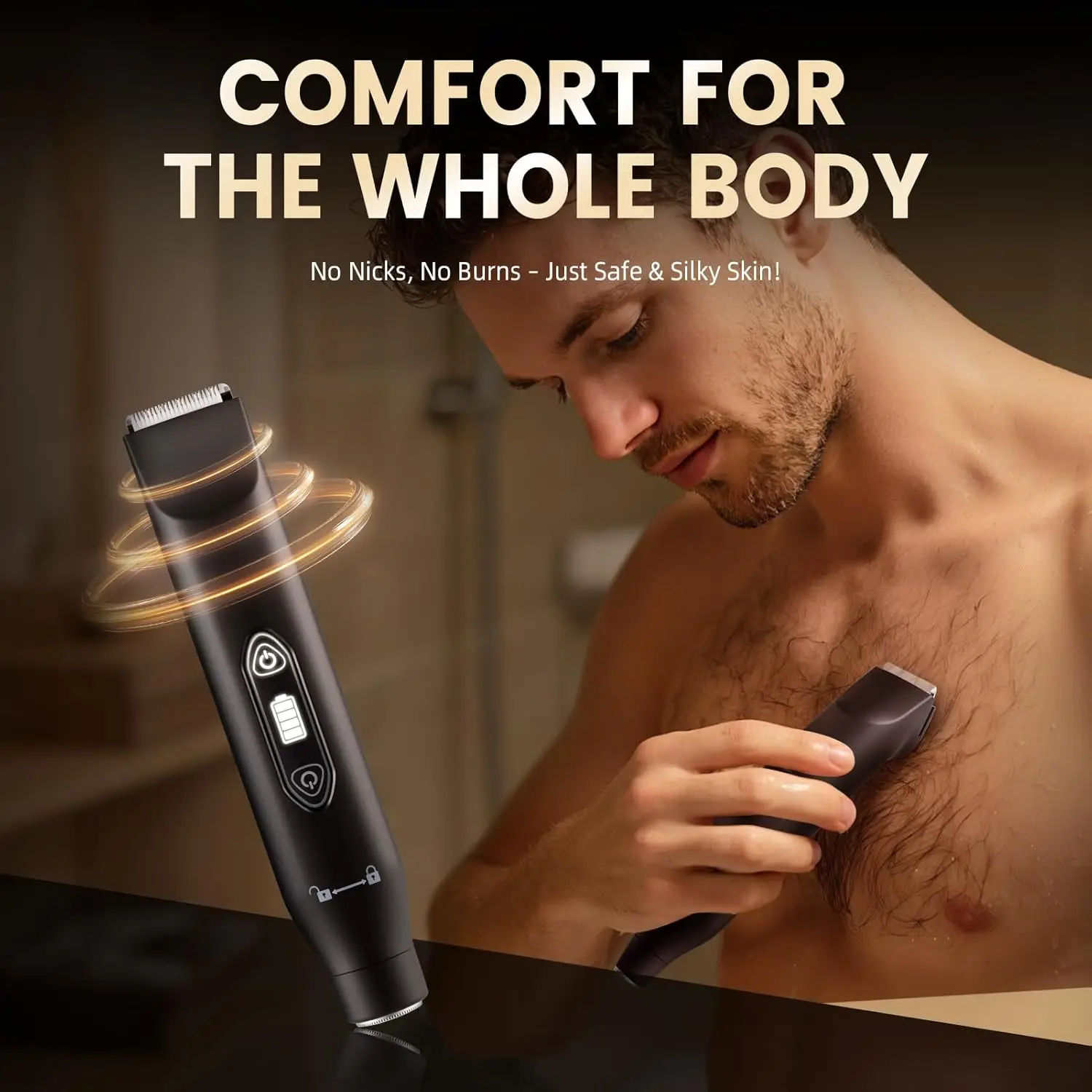 

Women Men Electric Shaver 3 In 1 Bikini Trimmer Waterproof Body Hair Trimmer Facial Hair Remover for Bikini Underarm Leg Arm