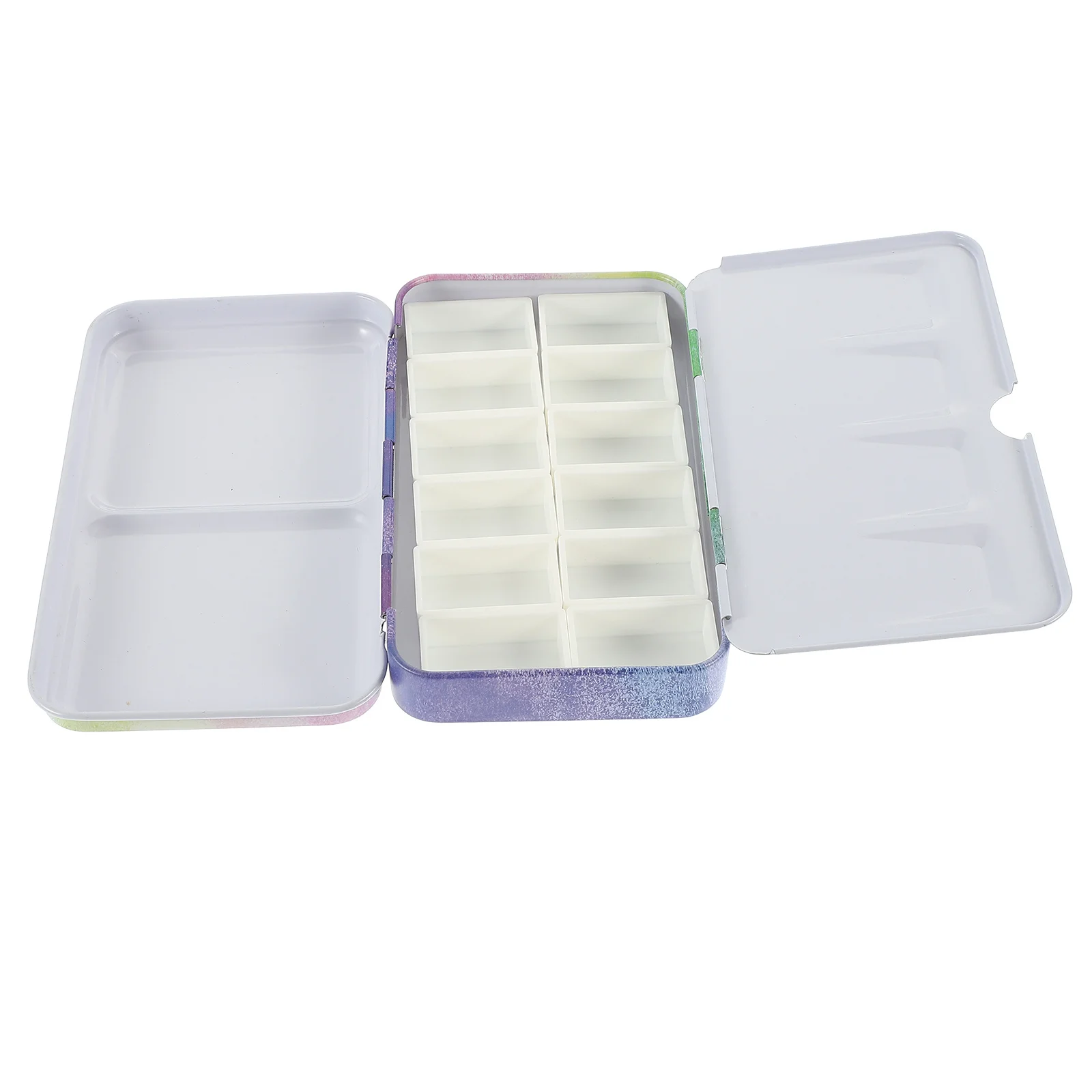 

1 set 1 Set Empty Watercolor Tin Durable Paint Mixing Case, Diy Pigment Storage Container, Watercolor Palette, Painting Box, Oil