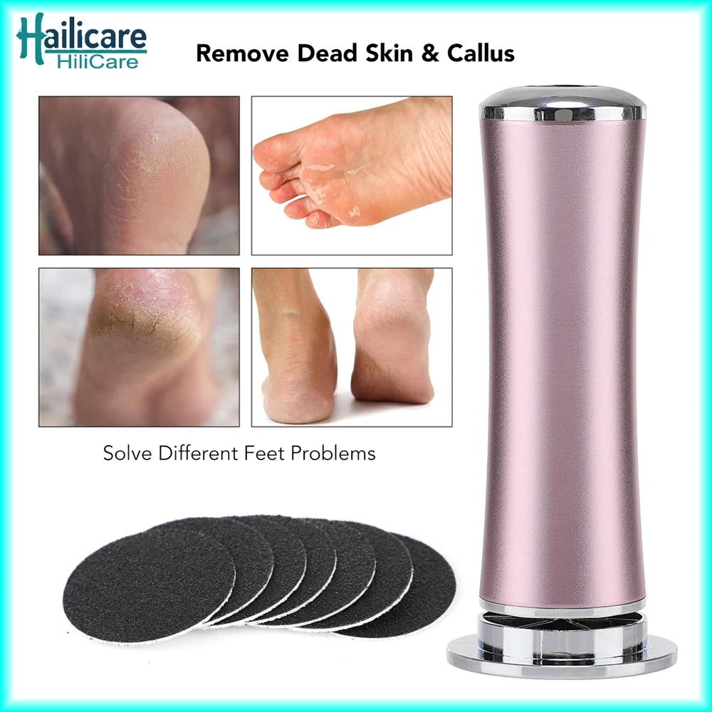 

Electric Foot Callus Remover Dead Skin Pedicure Tool Electronic Foot Grinder and Replacement Sandpaper Foot Care File Heels