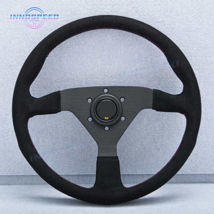 14inch JDM Racing Sport Suede Steering Wheel Montecarlo Drifting Game Steering Wheel