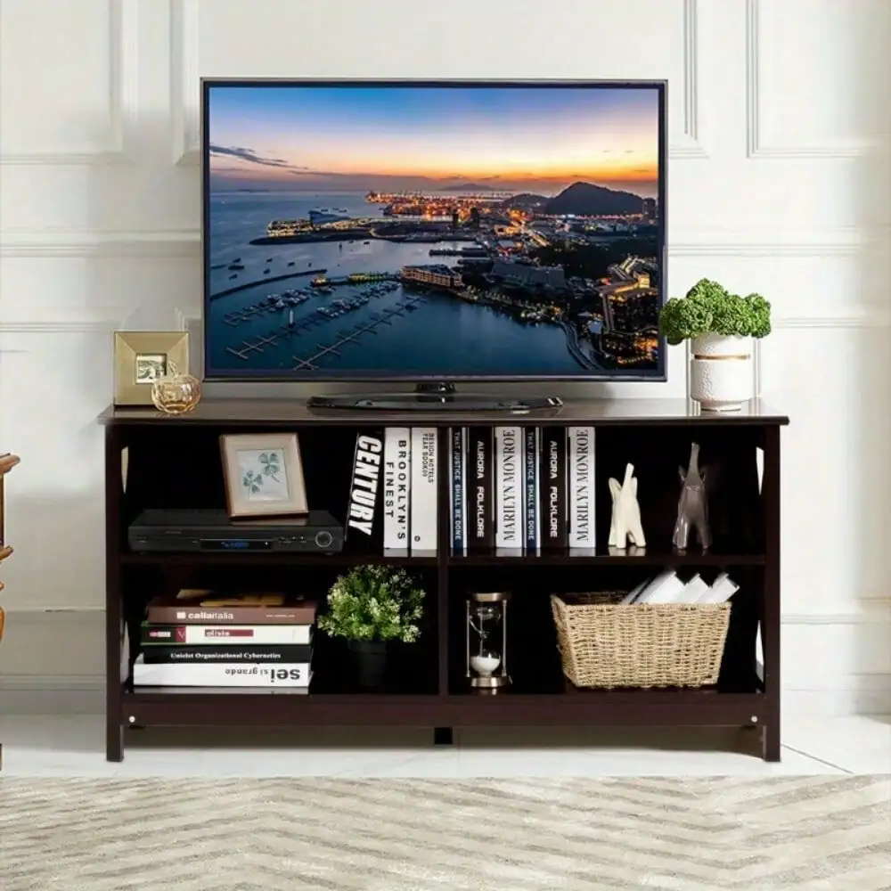 Mueble para TV Entertainment Media Center TV Estantes de almacenamiento de 55" Marrón