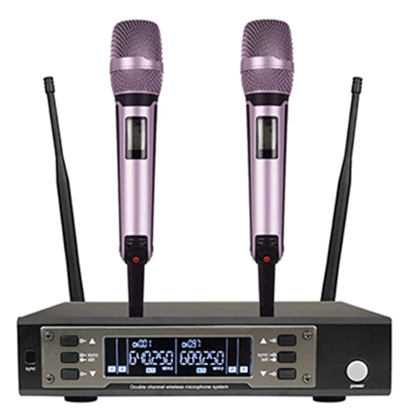 

B48A EW135G4 Wireless Microphone UHF Mic Accessories Dual Channel Wireless Mic For Stage Performance US Plug