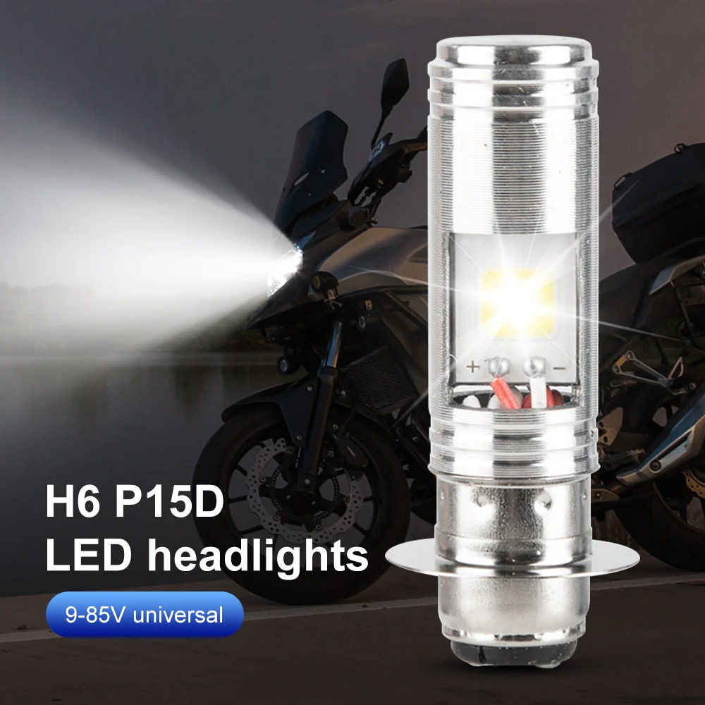 1pcs 12000LM BA20D Headlight Bulb H6 LED Light Hi-Lo Beam Light Lamp Bulb Motorcycle Auxiliary Lights Led Headlight 6500K 12V