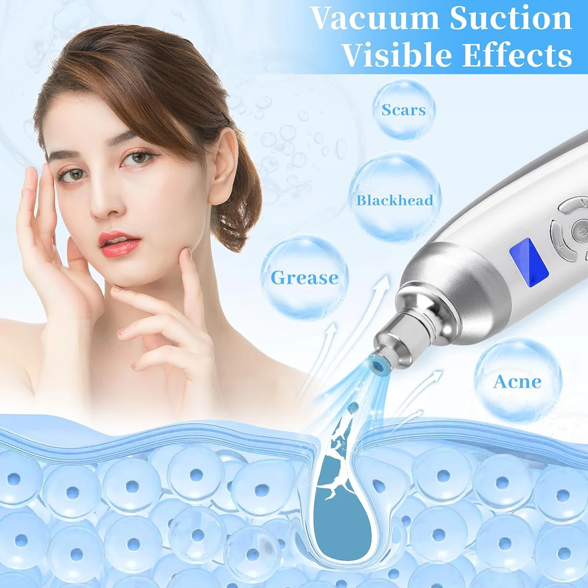 เครื่องไมโครเดอร์มาเบรชั่นแบบมือถือ กำจัดสิวเสี้ยน ดูแลผิวหน้า อุปกรณ์เสริมความงามสำหรับรอยแผลเป็นจากสิว