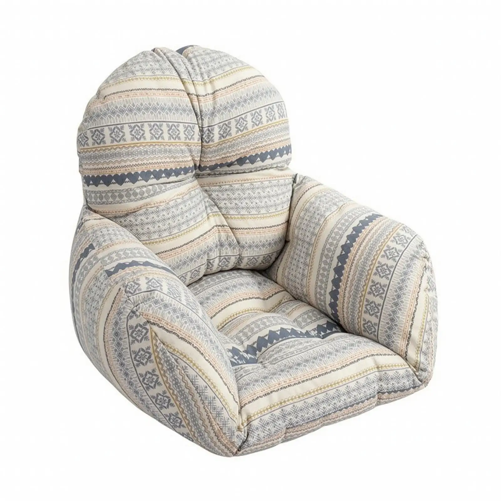 Tufted Hanging Chair Cushion Set for Rattan Basket Egg Chair Soft Cotton Cover Backrest Seat Arm Support Cozy Relaxing Comfort