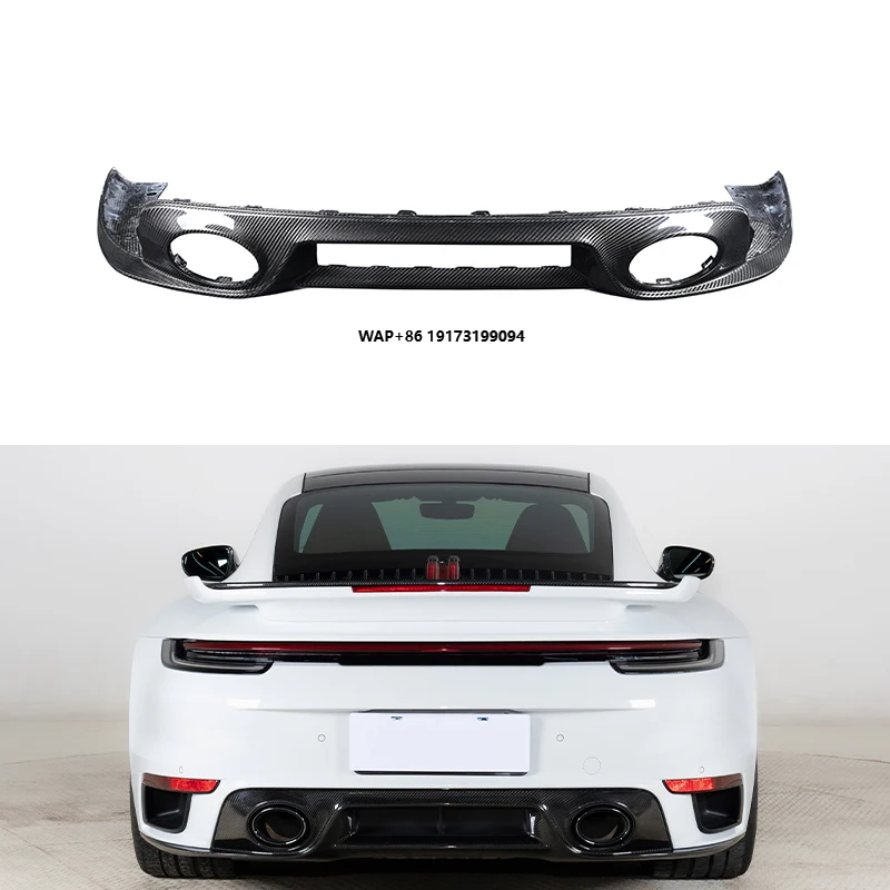 

New 2020- Turbo S Carbon Fiber Rear Lip & Bumper with Fog Light Cutouts for 911 (992)