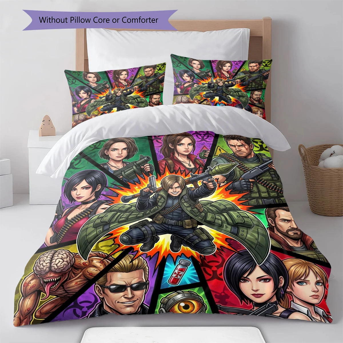 Resident Evil Duvet Cover Soft Cozy, Kids Bedding Gift Set,Size  Different Sizes -HE114