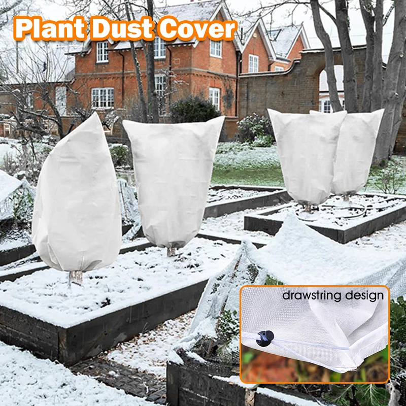 

Tree Shrub Protecting Bag Yard Garden Plants Against Cold Frost Blankets with Zipper Drawstring Winter Warm Cover For Small Tree