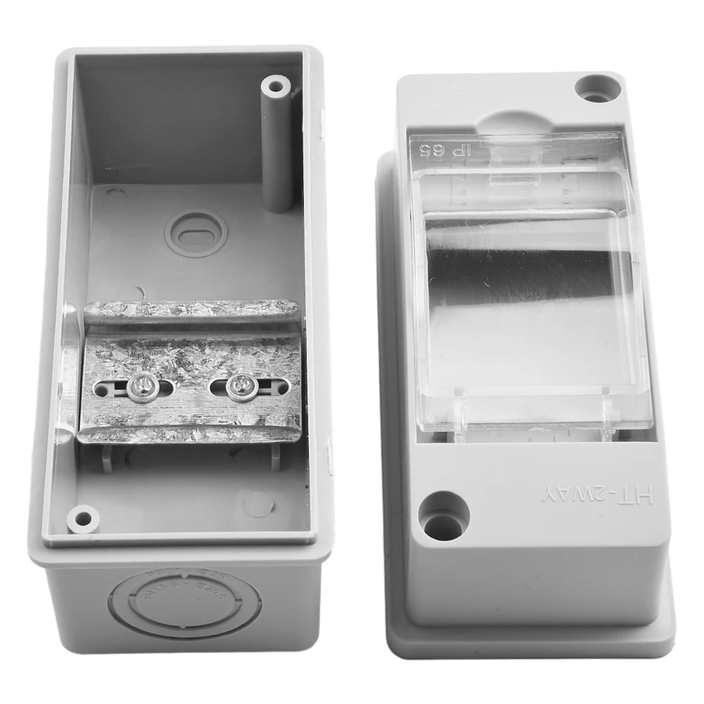 

Circuit Breaker Switch Box 2pcs Distribution Box Row 2 Modules Suitable For Outdoor Fuse Box Junction Wire Box