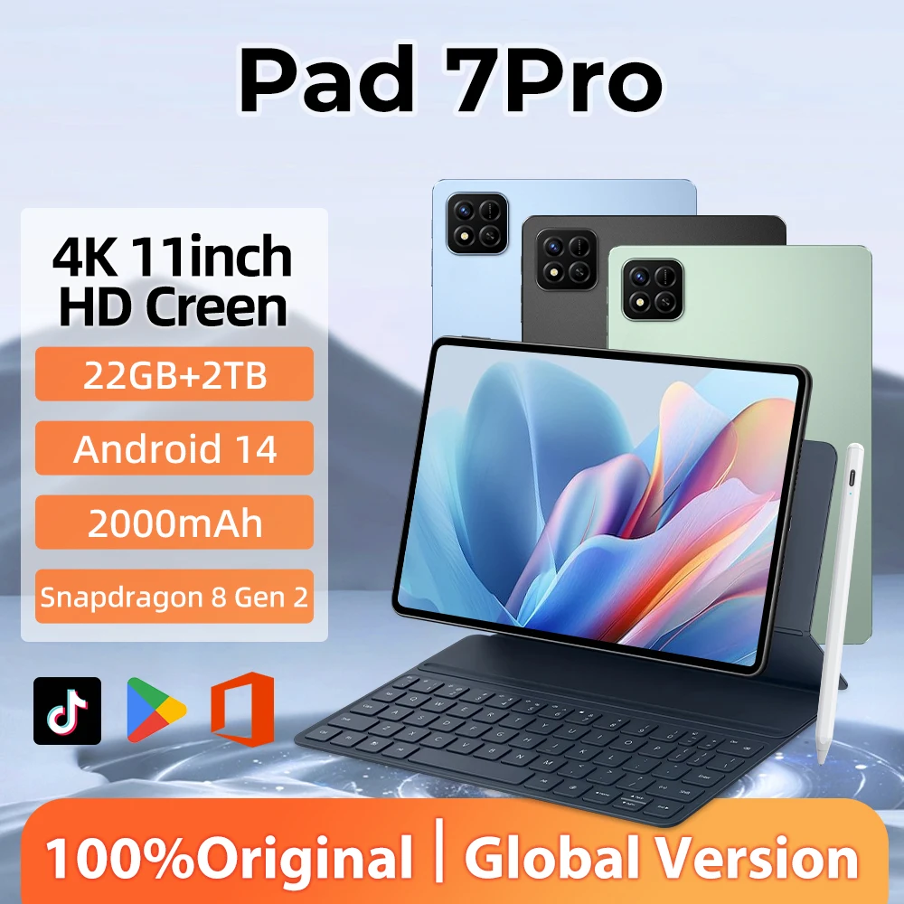 

2025 Global Version Original Mi Pad 7 Pro Android 14 11"Inch16GB+1TB 5G Dual SIM Smart Tablets pc with keyboard WiFi Google