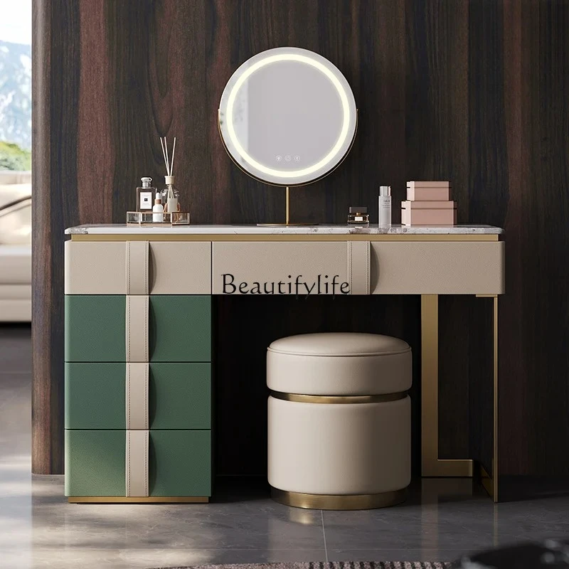 

08Italian light luxury dresser modern high-end luxury custom bedroom makeup table