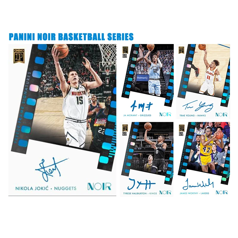 Коллекционные карточки Panini Noir Basketball Series: DIY-наборы с Морант, Джеймсом, Уорти, Халибертоном, Джовичем – звезды баскетбола. Игрушки и подарки.
