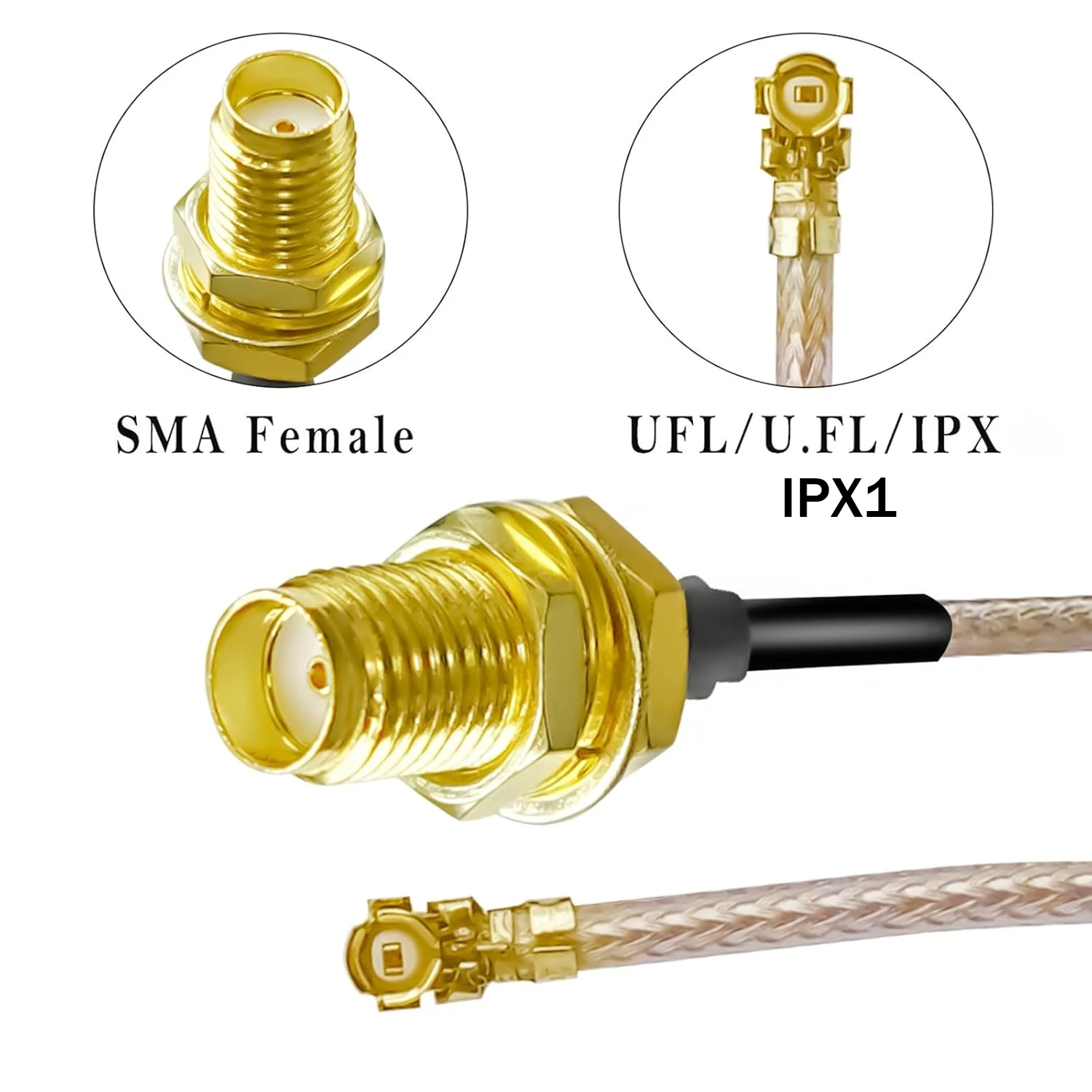 Coaxial Cable N-Type Female SMA Jack Male U.FL UFL MHF1 RG178 for T-Mobile Router Antenna Mini PCIE WiFi Wireless LAN Adapter Ca