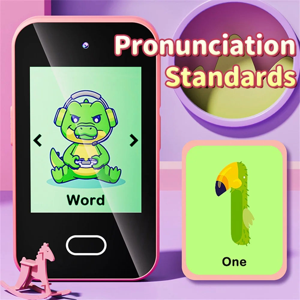 Kids Smart Phone For Girls Boys Student Dual Camera Music Player Toddler Learning Machine 16 Games Mini Phones For Birthday Gift