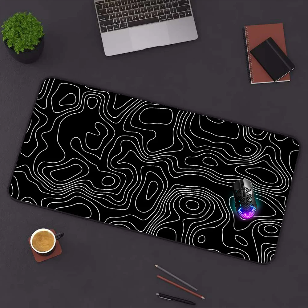 Topographic Mousepad Strata Liquid Mouse Pad Black 1200x600 Mat Gamer 900x400 Extended Pad Mauseped Rubber Office Carpet Custom