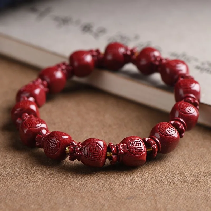

Money Pendant Men And Women Purple Gold Sand Lucky Bag Bracelet