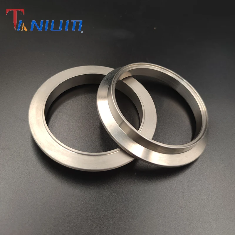 35-127mm Titanium V Band Clamp With Male and Female Flanges for Vehicle Exhaust System