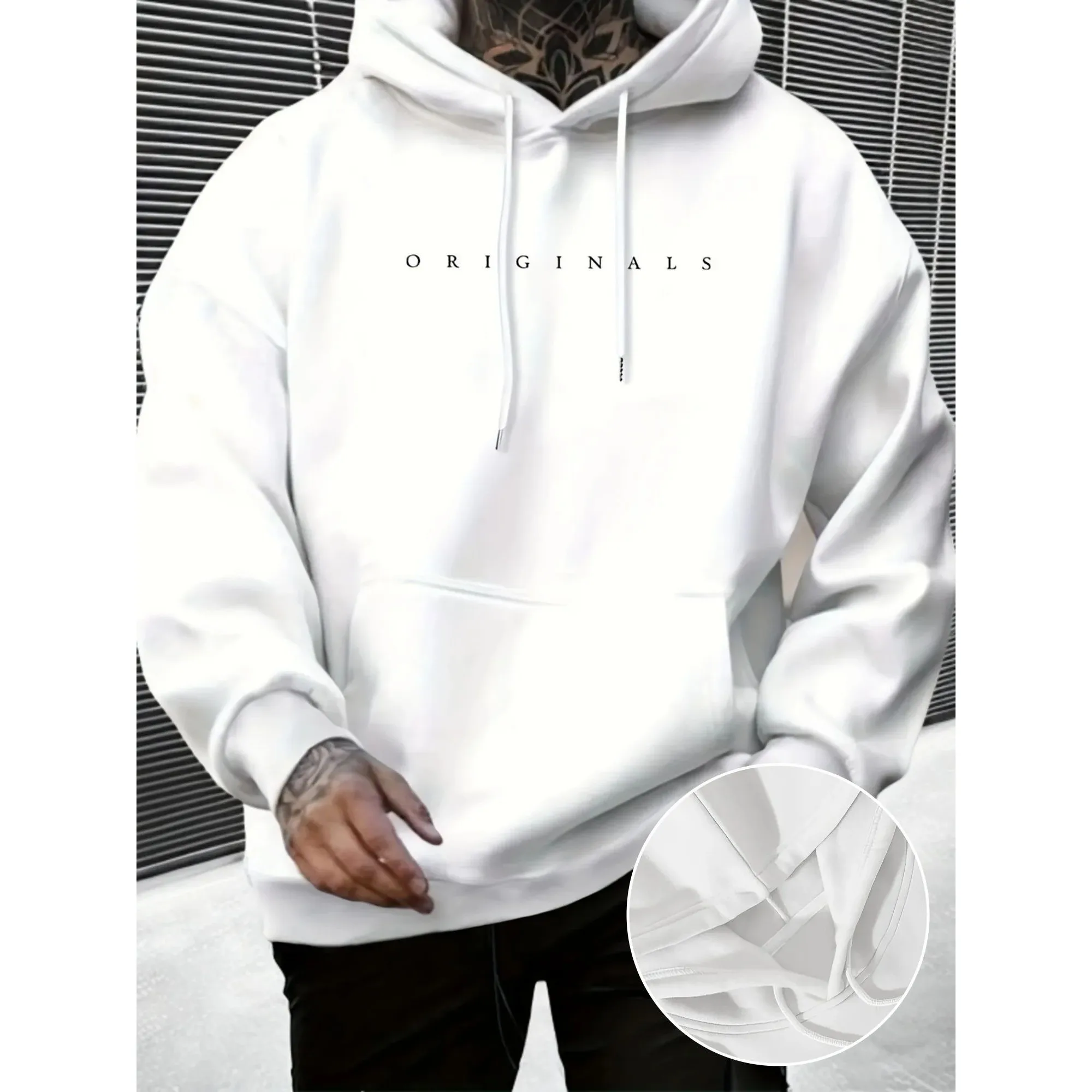 

Men's Casual Faion Loose Originals Letter Print Autumn Winter Straight Leg Pants Clean Fit PVC Fabric Neutral Sle