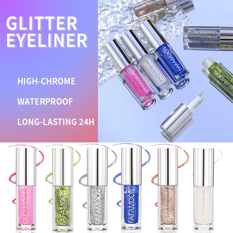 Slim Shiny Eye Liners Eyeshadow Liquid Pencil Pearlescent Silkworm Stick Waterproof Diamond Glitter Sequins Eyeliner Makeup