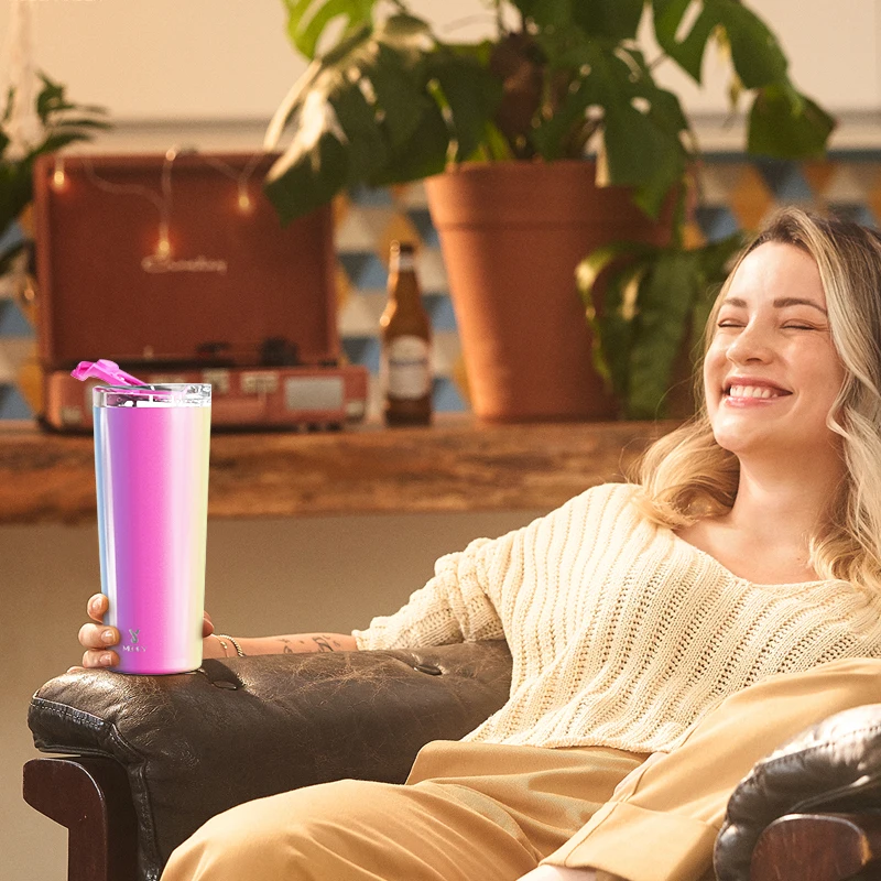 MEOKY 710ML Large Capacity Cold Insulation Stainless Steel Cup Handle Multi Print Portable Car Sports Water Cup Birthday Gifts