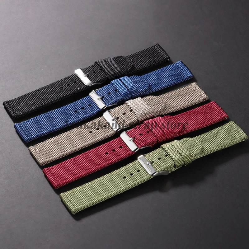 18 مللي متر 20 مللي متر 22 مللي متر 24 مللي متر الإفراج السريع حزام العالمي النايلون قماش حزام الساعات ل Seiko لينة حزام سوار الرجال النساء الرياضة المعصم الفرقة
