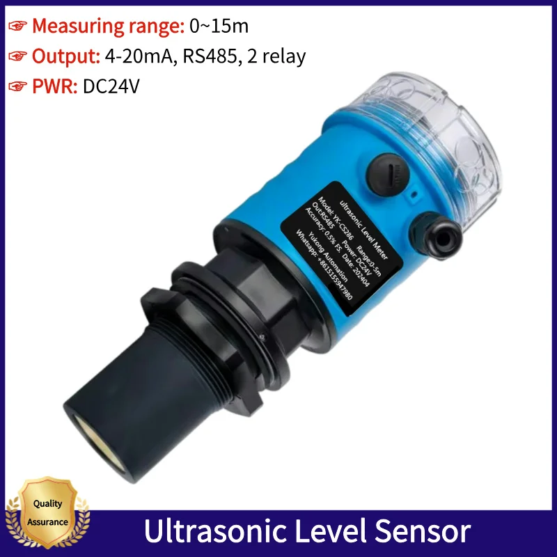 

Silo Level Measuring Non contact 5m 10m 4-20mA Water Diesel Fuel Tank Level Sensor Ultrasonic Depth Level Meter Transmitter