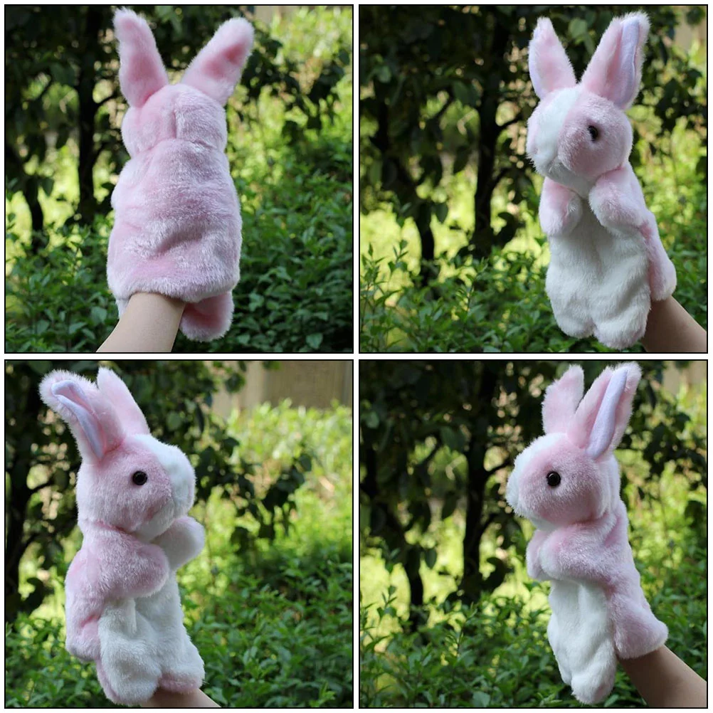 Plush Toy Animal Hand Puppets Story Cartoon Rabbit Storytelling Gloves Baby Stuff