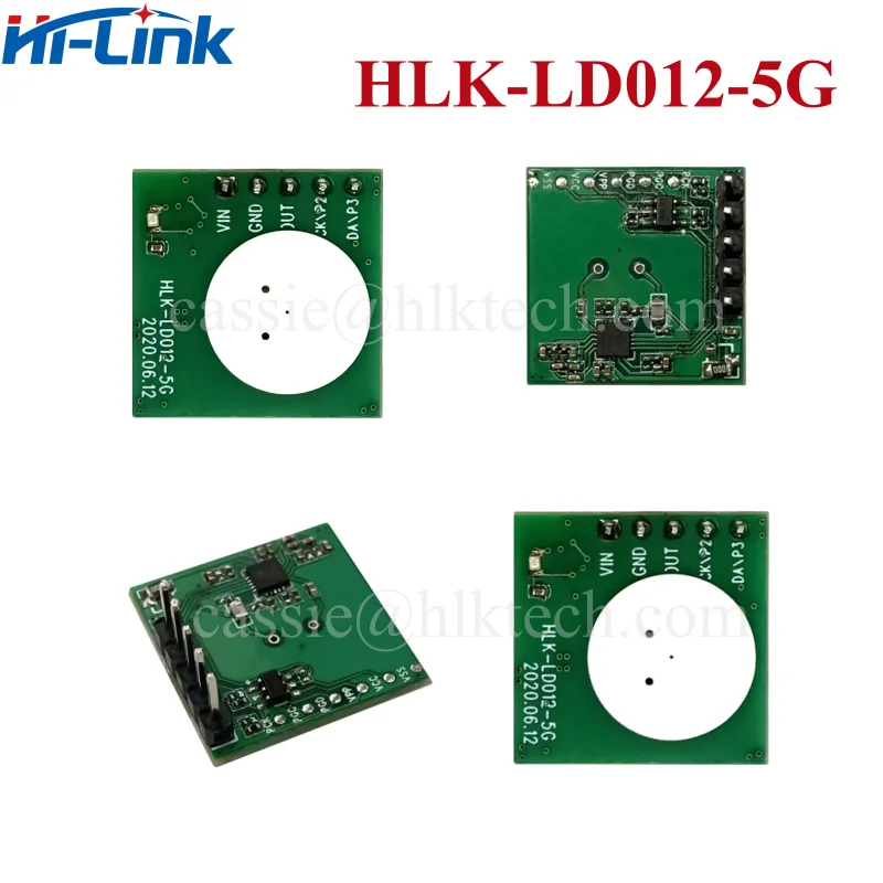 Hi-Link Radar Indução Módulo Sensor Switch, Ultra-low Power Radar Module, HLK-LD012-5G, 5.8G