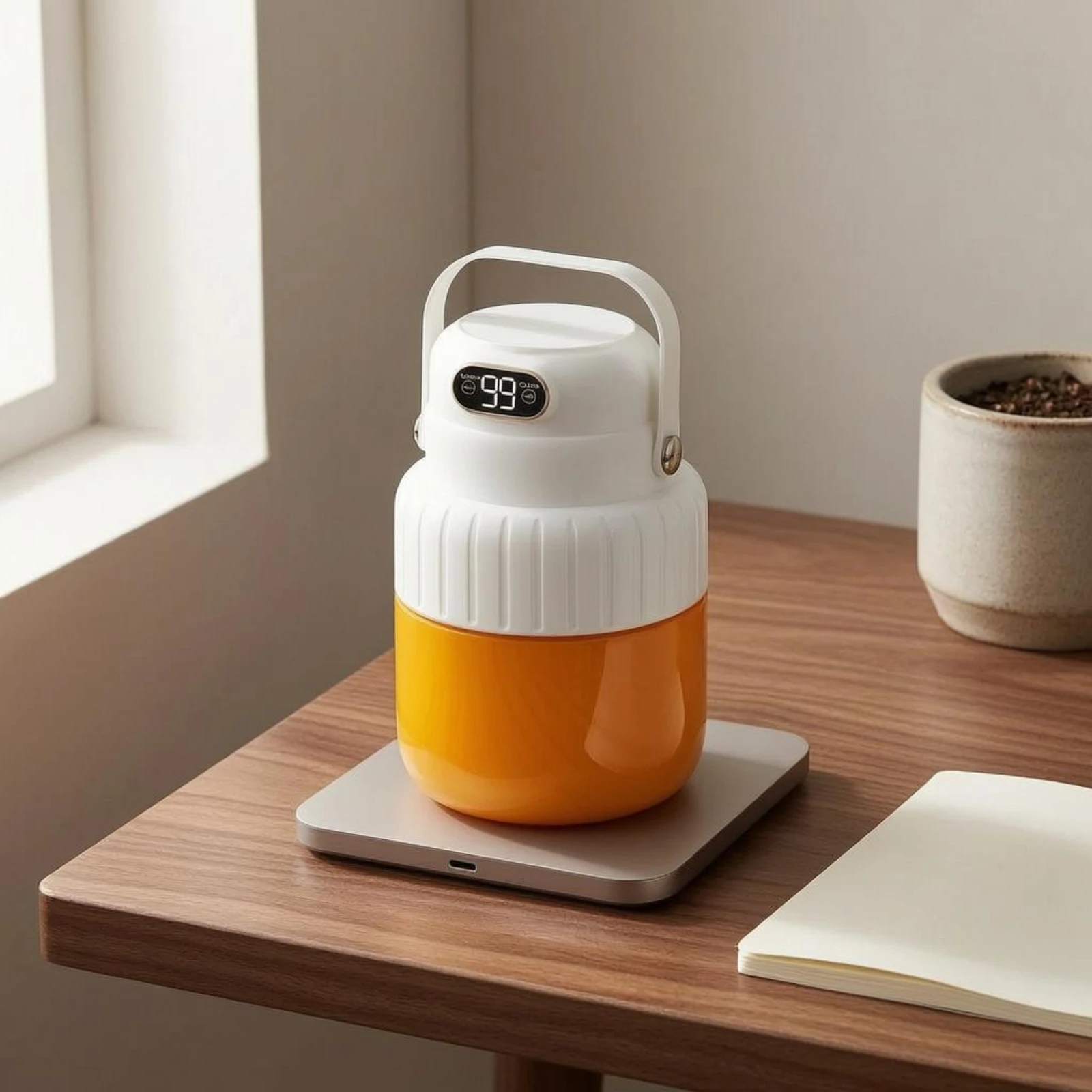 Portable Juicer Cup 32-Blade Digital Juicer Cup Cordless Juice Mug Transparent Small Appliance Detachable