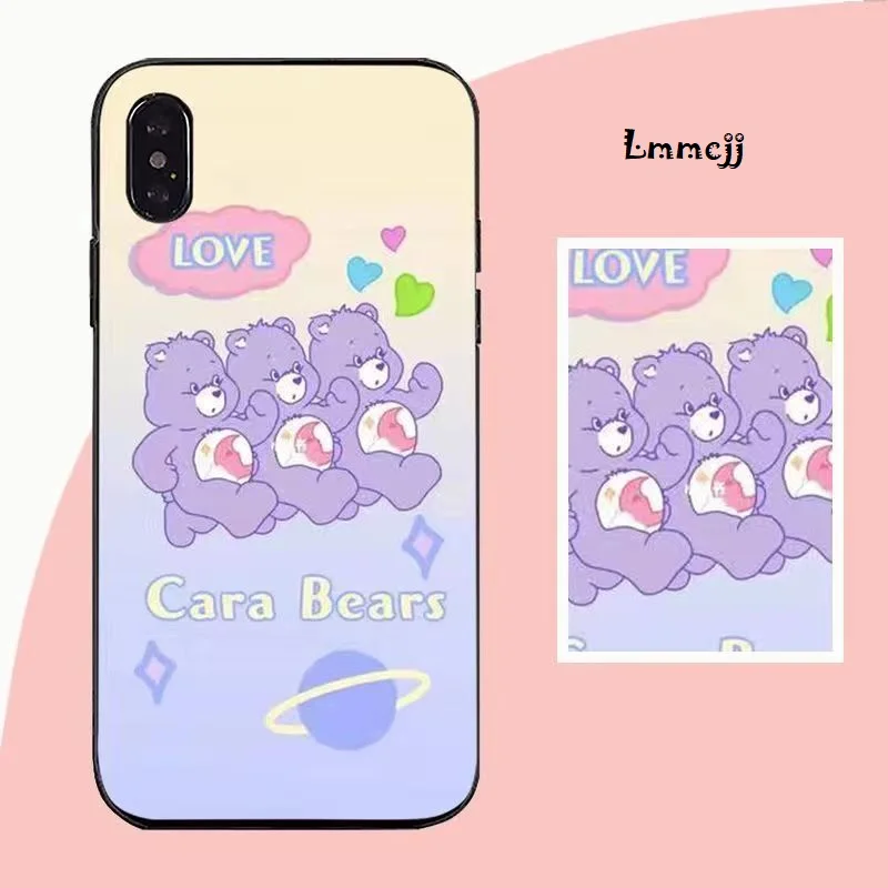 Lmmcjj Cartoon Bear Phone Case For Samsung Galaxy S23 S21 S22 Ultra A13 A21S A14 A32 A23 A31 A54 Note 20 Silicone iPhone Cover