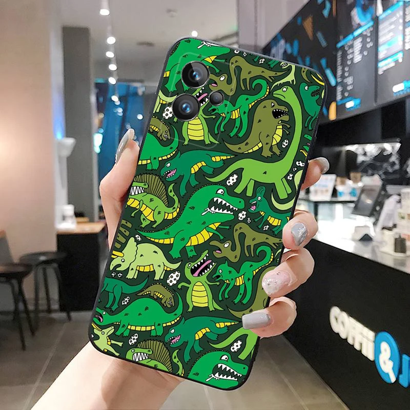 

Baby Dinosaur Phone Case For OPPO Realme 10 Pro Plus GT 2 Pro X2 Pro XT C25S 8 7 6 Pro 6i GT Master C3 C21 C21Y X3 SuperZoom