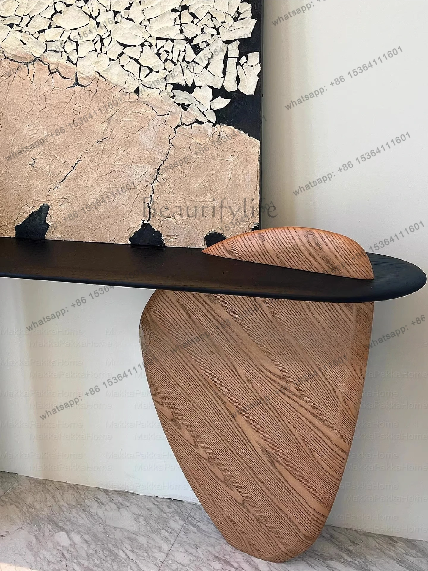 Medieval style designer personalized enigma table solid wood end view table retro decorative table