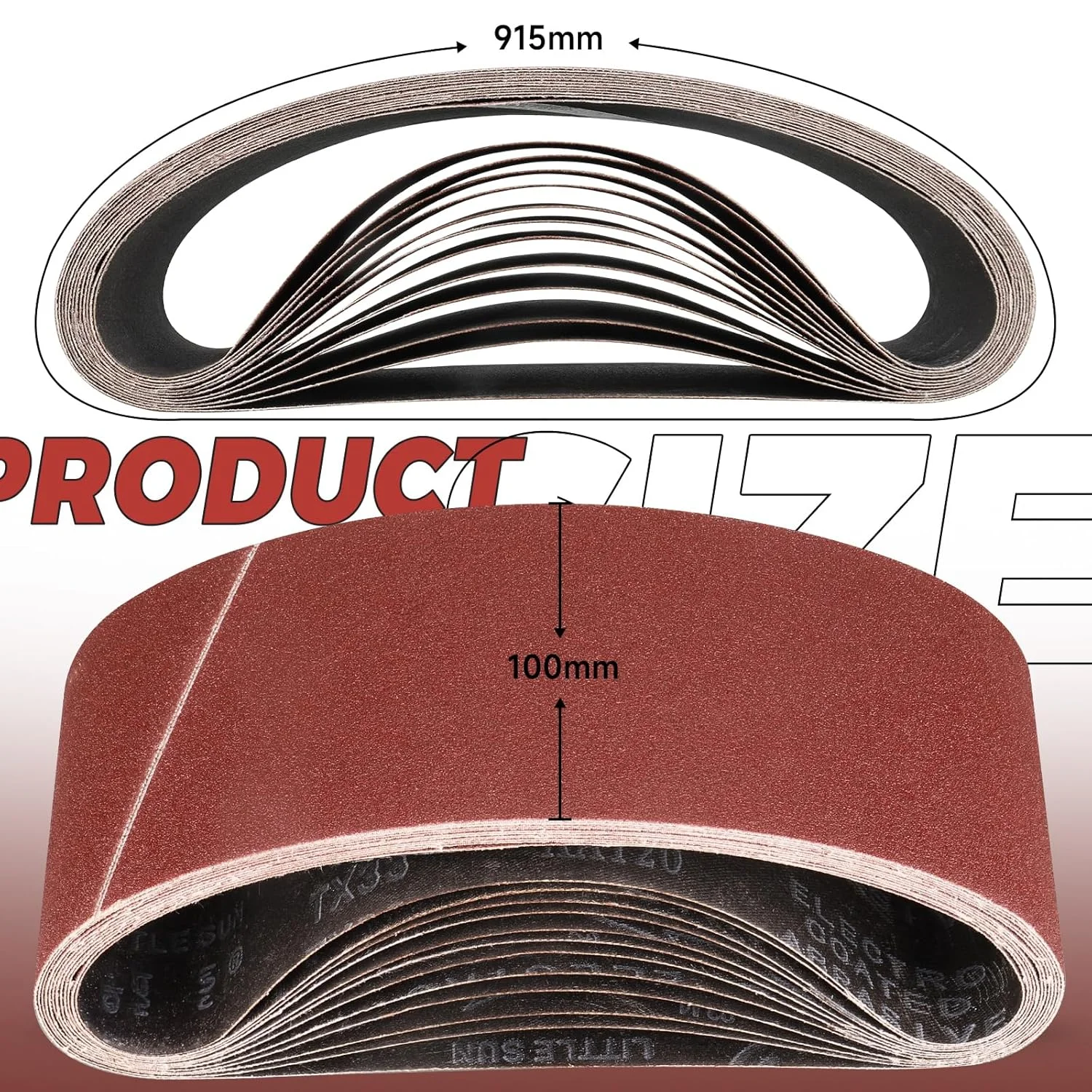 10/12Pcs 100x610mm Sanding Belts 40-320 Grits Sandpaper Abrasive Bands for Sander Power Rotary Tools Dremel Accessories